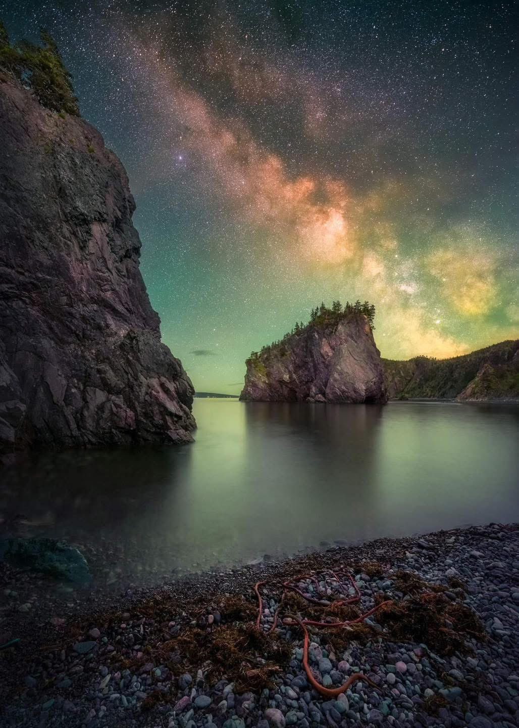 Milky Way Over Coastal Cliffs 