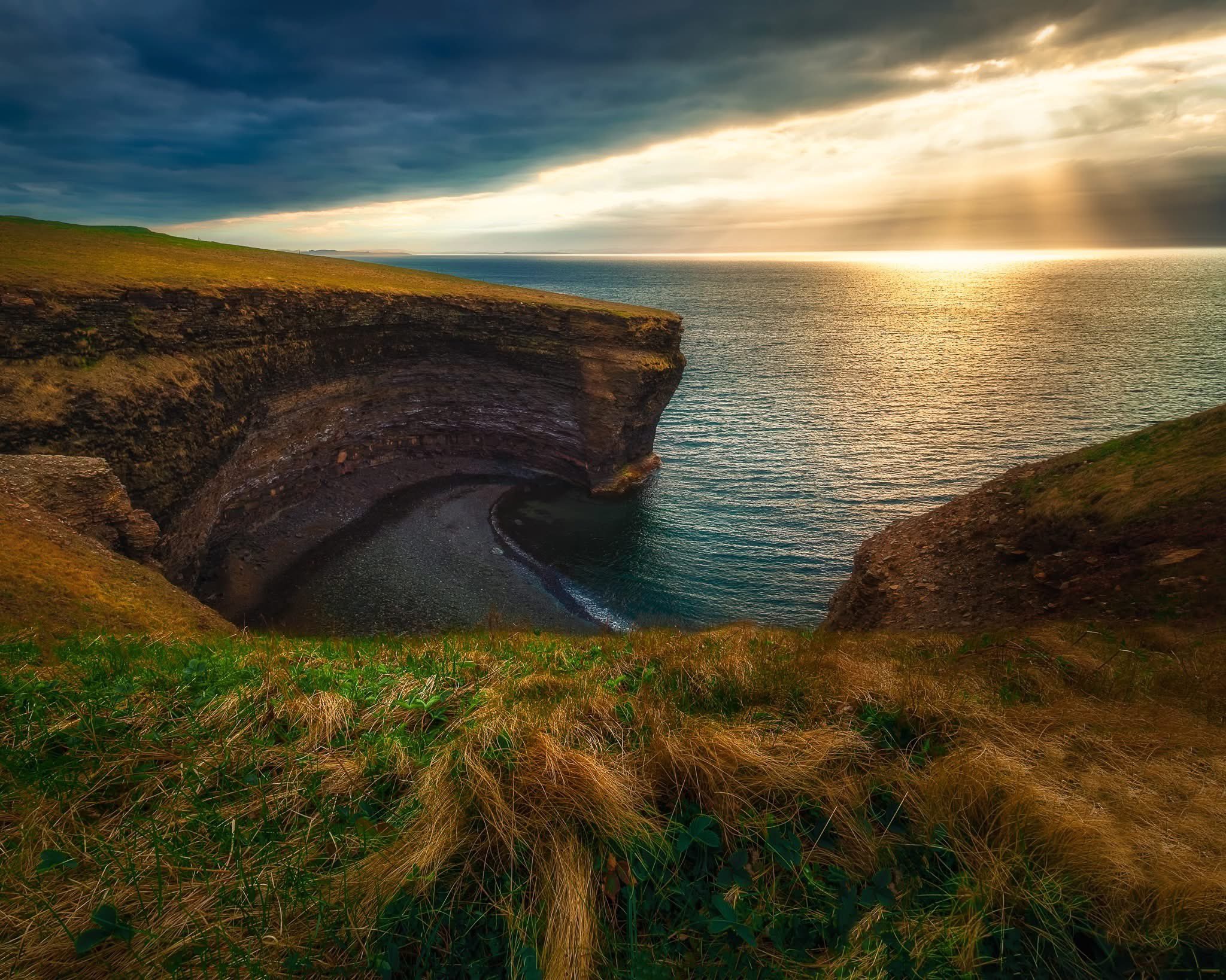 Golden Hour Coastal Cliffs